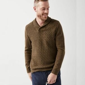 Grey RW&CO Shawl Collar Sweater